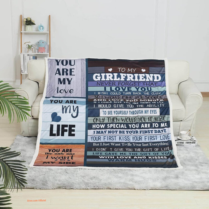 Valentine My Girlfriend Quilt Blankets. Lightweight And Smooth Comfort - Super King - Ettee