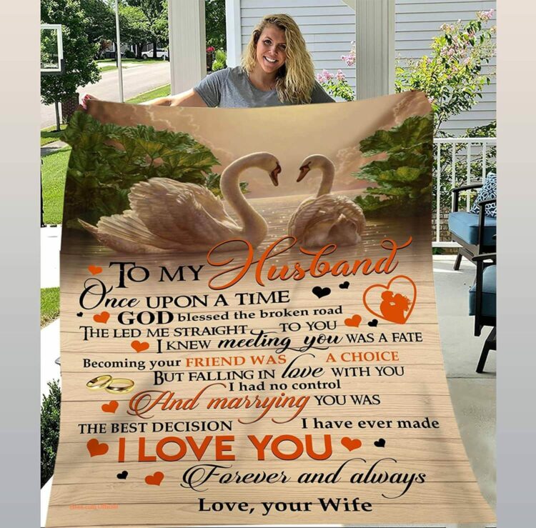 My Husband I Love You. Love Your Wife Quilt Blanket Gift For Valentine's Day - Super King - Ettee