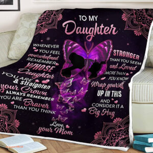 Butterfly Quilt Blanket To My Daughter Your Crown Always Remember You - Super King - Ettee