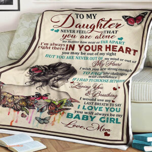 Butterfly Girl Quilt Blanket To My Daughter. Lightweight And Smooth Comfort - Super King - Ettee