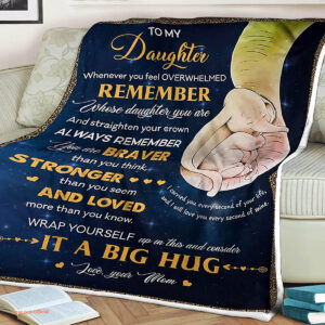 Elephant Quilt Blanket To My Daughter Whose Daughter You are Remember - Super King - Ettee