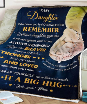 Elephant Quilt Blanket To My Daughter Whose Daughter You are Remember - Super King - Ettee