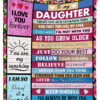 To My Daughter Quilt Blanket - I Love You Forever - Super King - Ettee