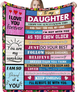 To My Daughter Quilt Blanket - I Love You Forever - Super King - Ettee