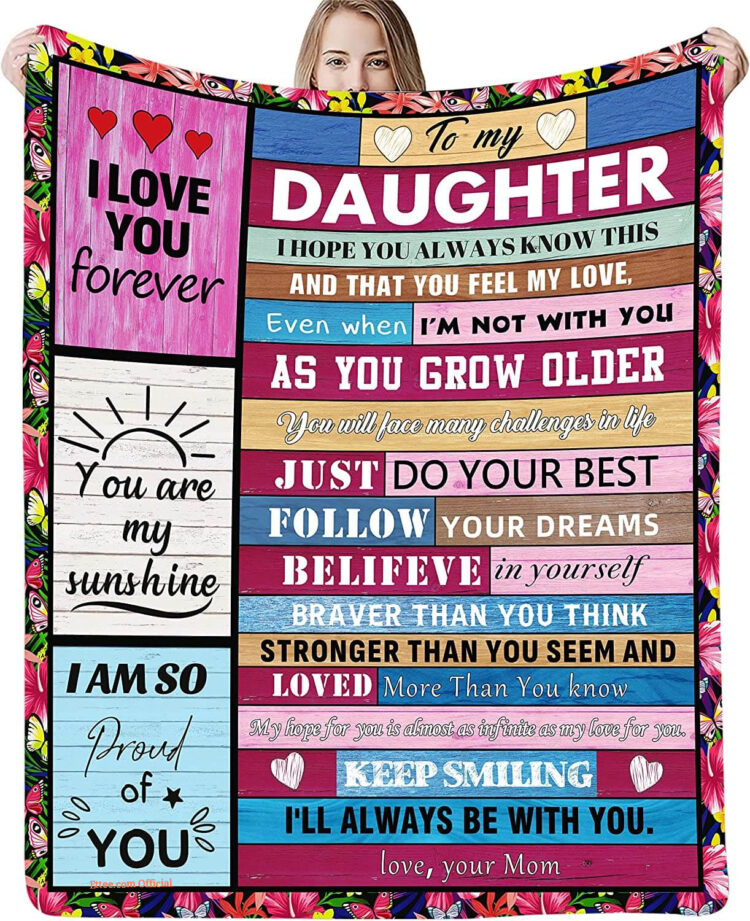 To My Daughter Quilt Blanket - I Love You Forever - Super King - Ettee