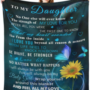 To My Daughter Gift Quilt Blanket From Mom Ultra-Soft - Super King - Ettee