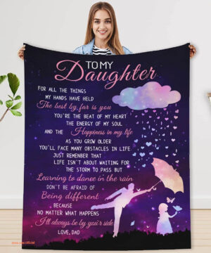 To My Daughter Gifts Blanket From Dad. Foldable And Compact - Super King - Ettee