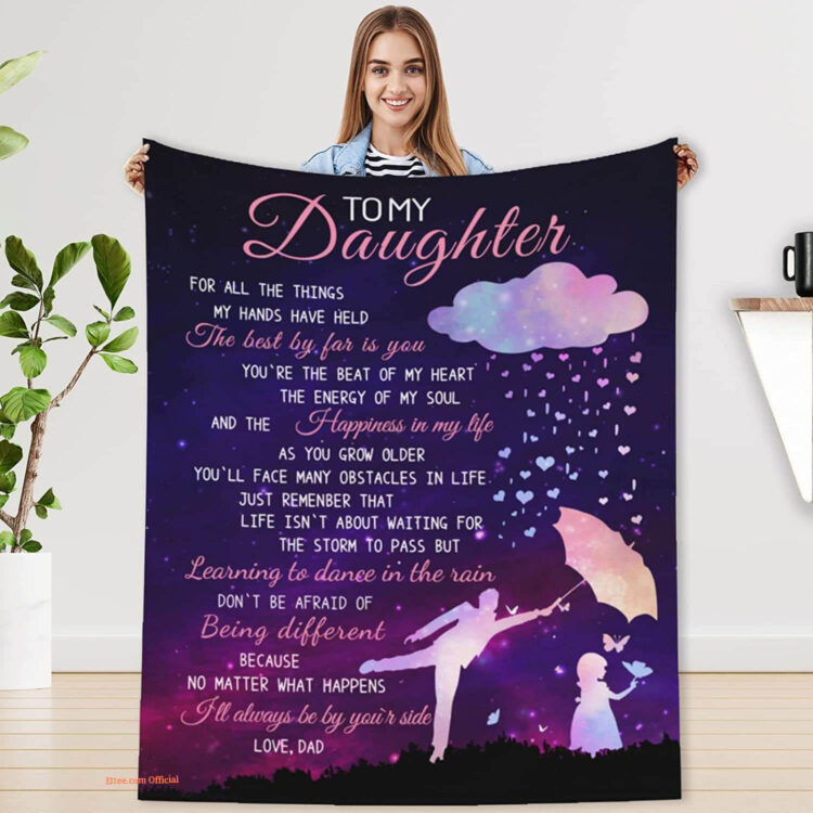 To My Daughter Gifts Blanket From Dad. Foldable And Compact - Super King - Ettee