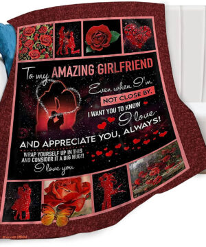 I Love You To My Girlfriend Quilt Blanket. Light And Durable. Soft To Touch - Super King - Ettee