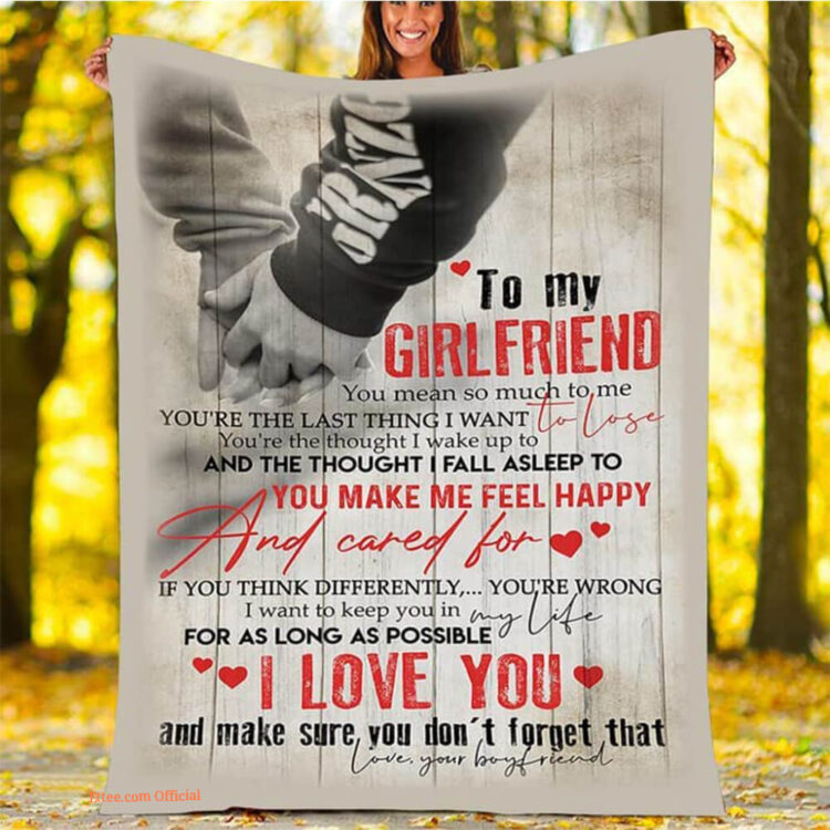 To My Girlfriend Quilt Blanket Gifts From Boyfriend I Wanna Keep You in My Life - Super King - Ettee