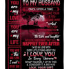 To My Husband Red Quilt Blanket Gifts For Valentine's Day. Foldable And Compact - Super King - Ettee