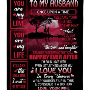 To My Husband Red Quilt Blanket Gifts For Valentine's Day. Foldable And Compact - Super King - Ettee