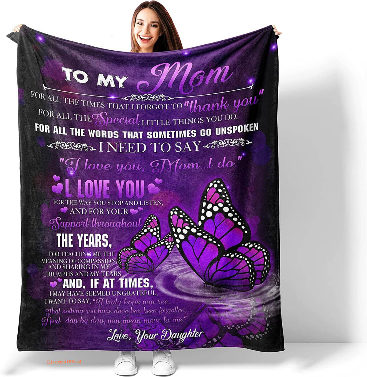 To My Mom Quilt Blanket - Lightweight, Perfect Gift for Her - Super King - Ettee