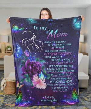 To My Mom From Daughter Quilt Blanket. Light And Durable. Soft To Touch - Super King - Ettee