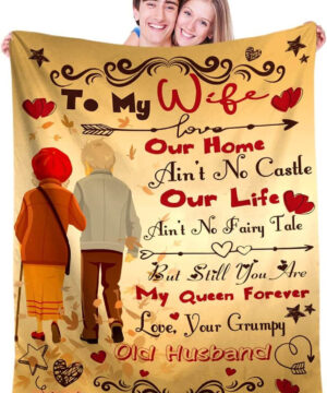 To My Wife Quilt Blanket Gifts. Romantic Anniversary Valentines. Light And Durable - Ettee - light and durable