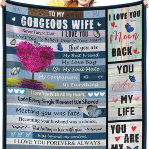 To My Wife Quilt Blanket From Husband Anniversary Love Gift For Valentine - Super King - Ettee