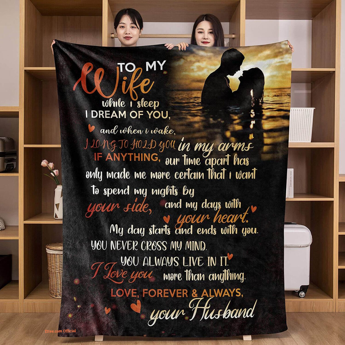 To My Wife Quilt Blanket From Husband My Wife Gifts For Wife Valentine's Day - Super King - Ettee