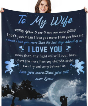 Valentine To My Wife Blanket From Husband. Lightweight And Smooth Comfort - Super King - Ettee