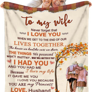 To My Wife Quilt Blanket. Lightweight And Smooth Comfort - Super King - Ettee