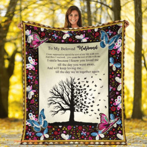 to my beloved husband you spent the rest of life with me fleece blanket - Super King - Ettee