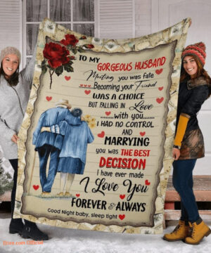 to my gorgeous husband falling in love with you quilt blanket for valentines day - Super King - Ettee