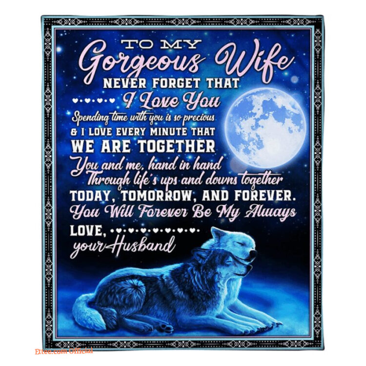 to my gorgeous wife today tomorrow and forever quilt blanket - Super King - Ettee