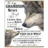 To My Grandson Never Forget Your Grandma Wolf Quilt Blanket - Super King - Ettee