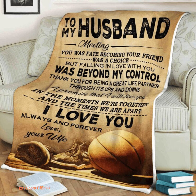 to my husband becoming your friend was a choice fleece blanket gift for family - Super King - Ettee