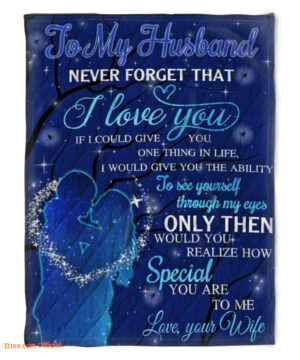 to my husband blanket fleece love your wife gift for husband family - Super King - Ettee