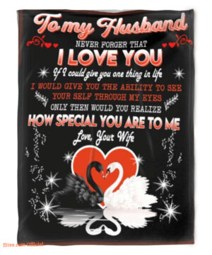 to my husband blanket fleece love your wife gift for husband - Super King - Ettee