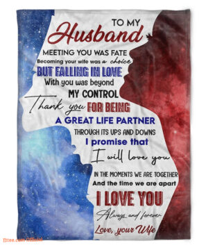 to my husband blanket fleece thank you for being a great life partner - Super King - Ettee