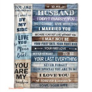 to my husband blanket fleece your first love gift for husband - Super King - Ettee