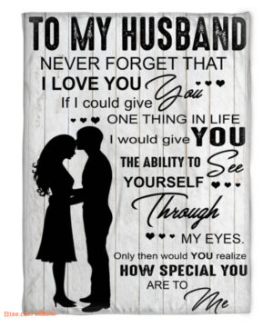 to my husband blanket fleece i love you love your wife gift for husband - Super King - Ettee