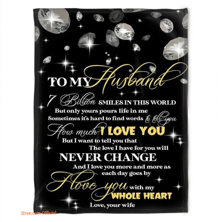 to my husband blanket i love you with my whole heart love your wife - Super King - Ettee