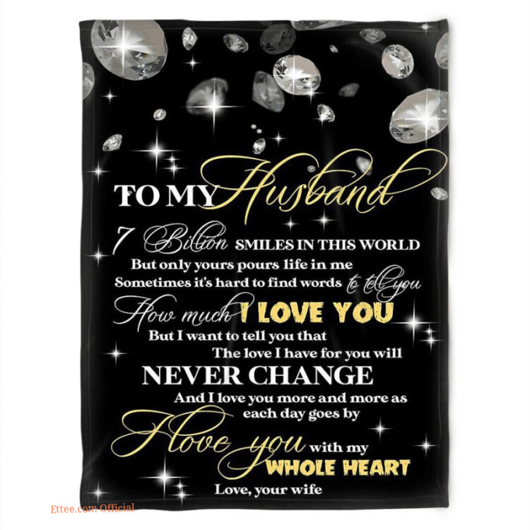 to my husband blanket i love you with my whole heart love your wife - Ettee - husband blanket