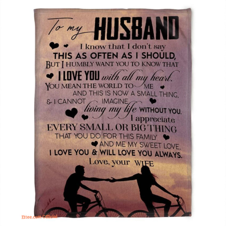 to my husband blanket living my life without you gift for husband - Super King - Ettee