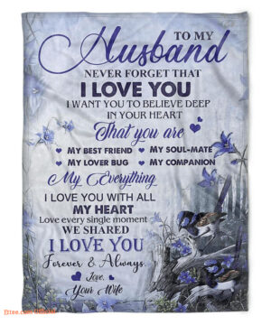 to my husband blanket my everything i love you with all my heart - Super King - Ettee