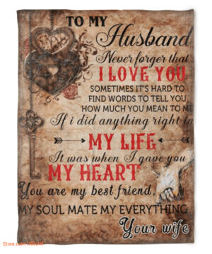 to my husband blanket my soul mate my everything your wife - Super King - Ettee