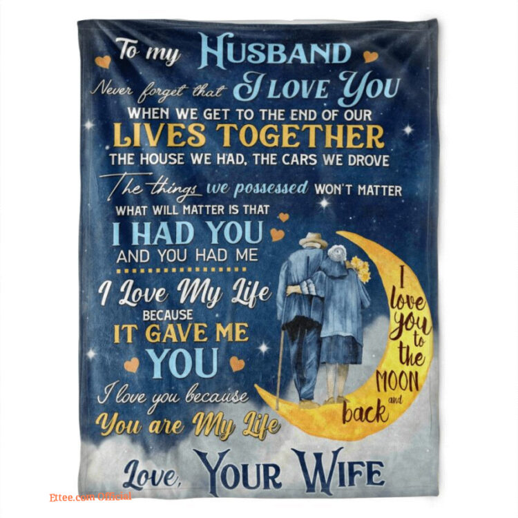 to my husband blanket never forget that i love you gift for husband - Super King - Ettee