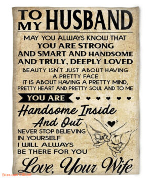 to my husband blanket never stop believing in yourself gift for husband - Super King - Ettee