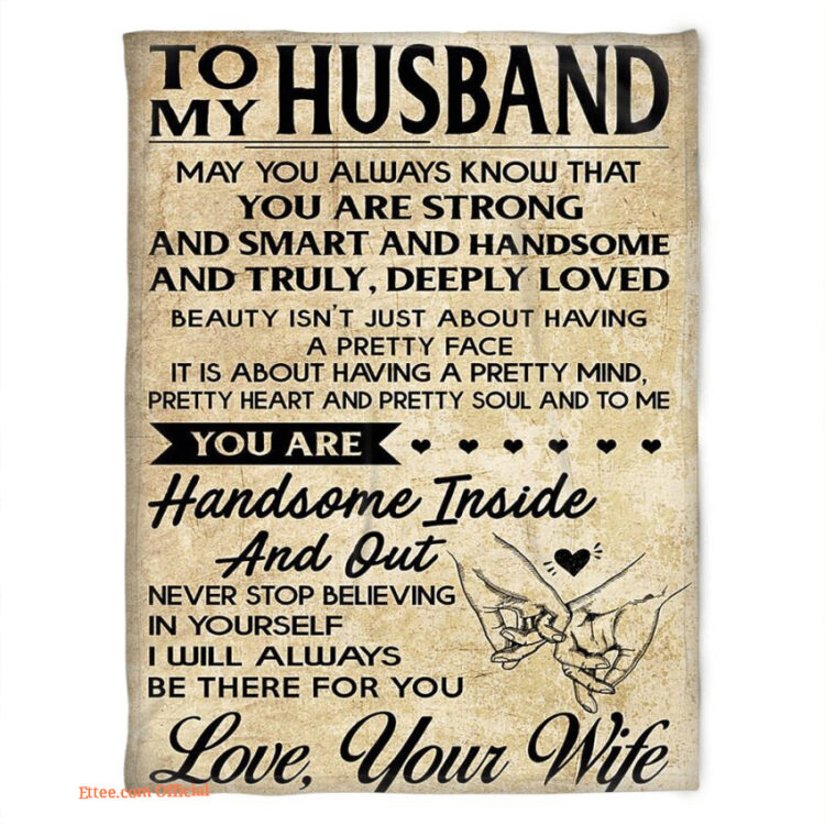 to my husband blanket never stop believing in yourself gift for husband - Super King - Ettee