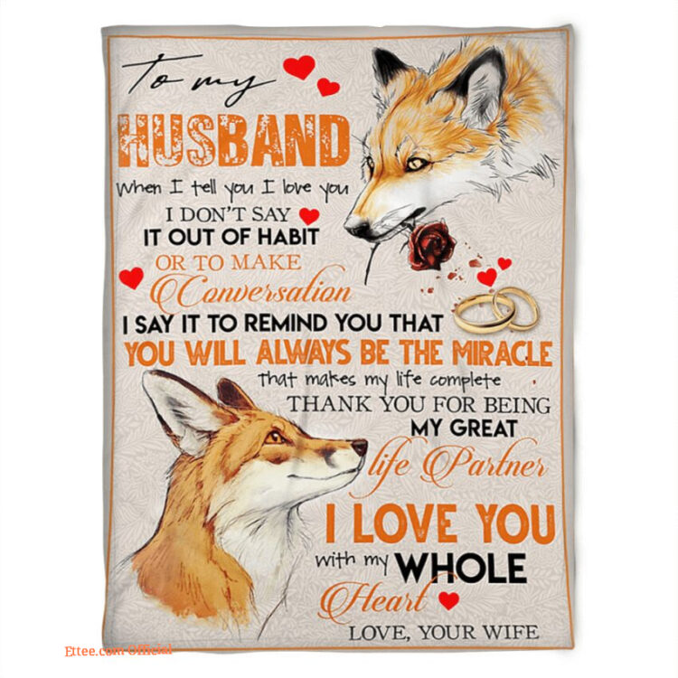 to my husband blanket when i tell you i love you gift for husband - Super King - Ettee