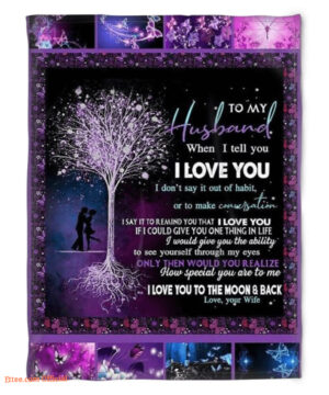 Personalized Husband Gift - Surprise Him with an "I Love You" Blanket - Super King - Ettee