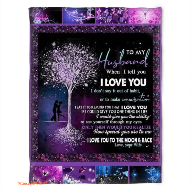 Personalized Husband Gift - Surprise Him with an "I Love You" Blanket - Super King - Ettee