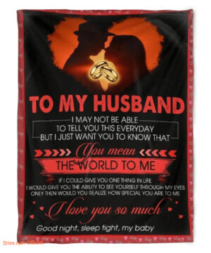 to my husband blanket you mean the world to me gift for husband - Super King - Ettee