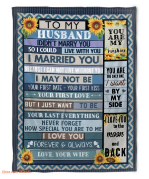 to my husband fleece blanket you are my sunshine gift for husband - Super King - Ettee