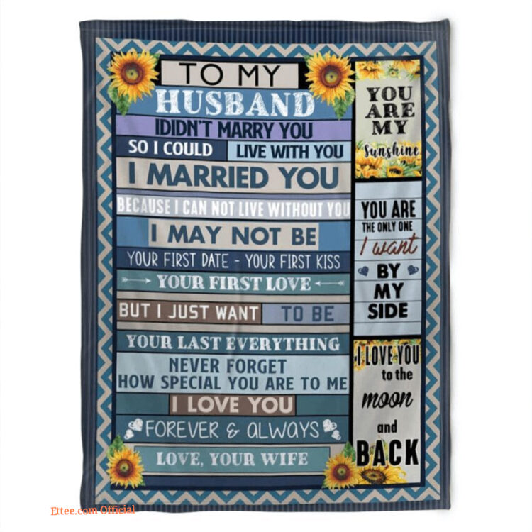 to my husband fleece blanket you are my sunshine gift for husband - Super King - Ettee