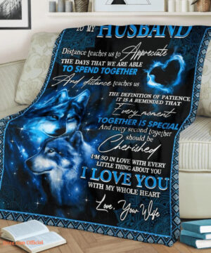 to my husband every second together should be cherished fleece blanket - Super King - Ettee