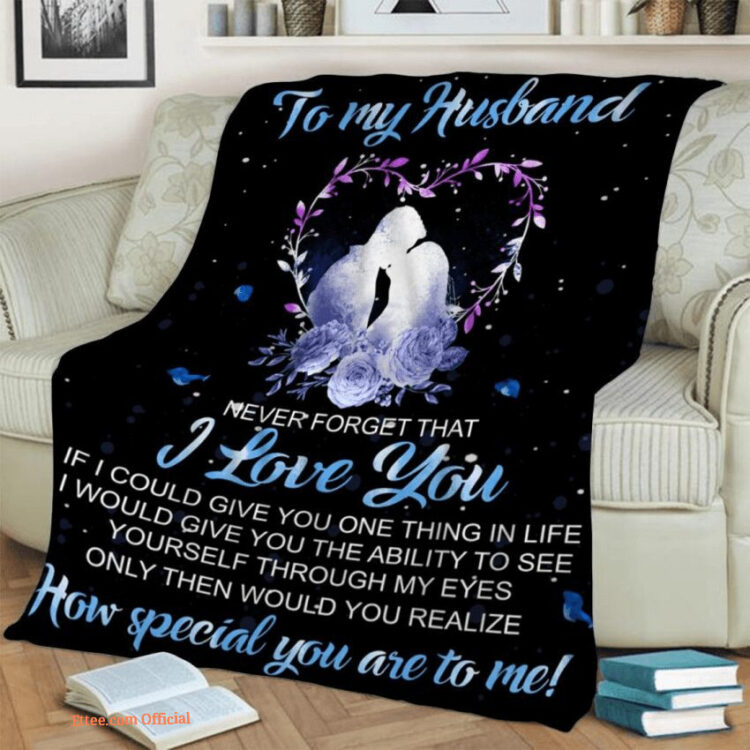 to my husband how special you are to me fleece blanket gift for family - Super King - Ettee