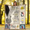 to my husband i am so proud of you fleece blanket for valentines day - Super King - Ettee